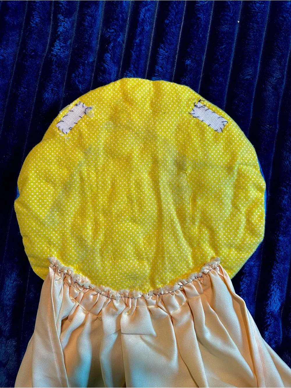 Princess-like Playful Blue & Yellow Window Panels. Set of 4.